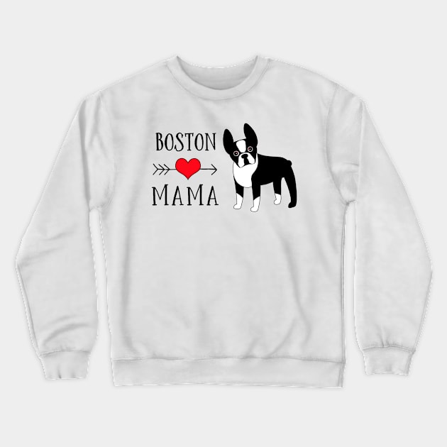 Boston Terrier Mama Crewneck Sweatshirt by AntiqueImages
